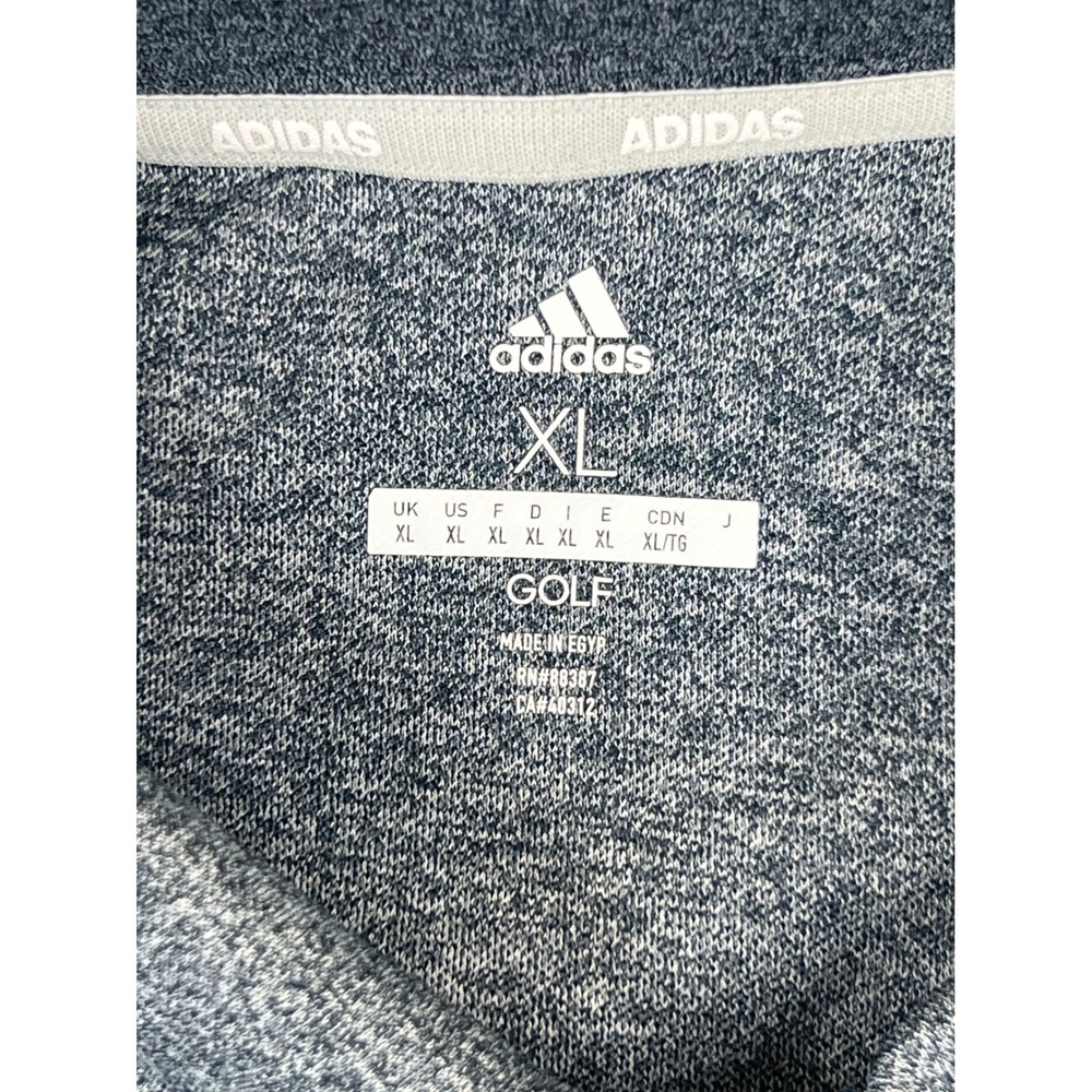 Adidas Golf Polo Shirt Mens XL Two Tone Blue Gray Short Sleeve Athletic - Picture 2 of 10